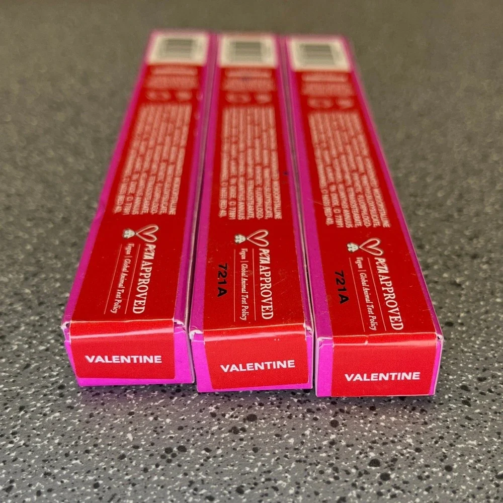 Lime Crime Bushy Brow Pomade Stick Valentine Red 3-Pack New Vegan Eyebrow Pencil